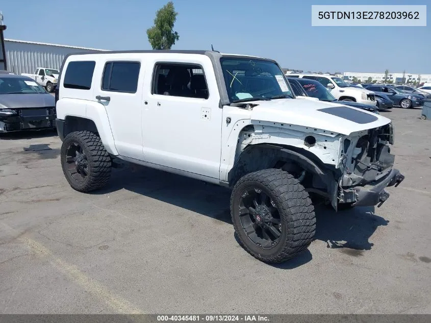 5GTDN13E278203962 2007 Hummer H3