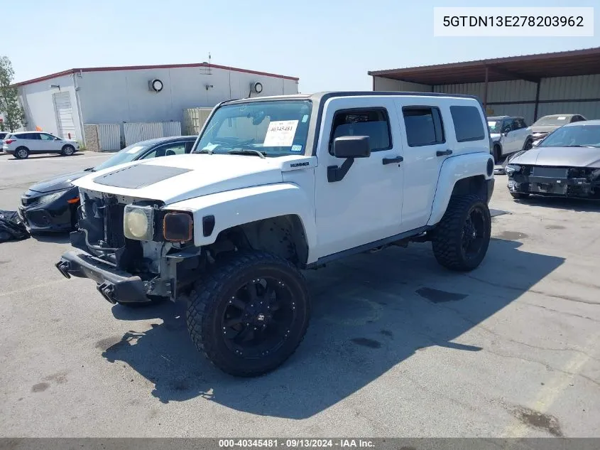 5GTDN13E278203962 2007 Hummer H3