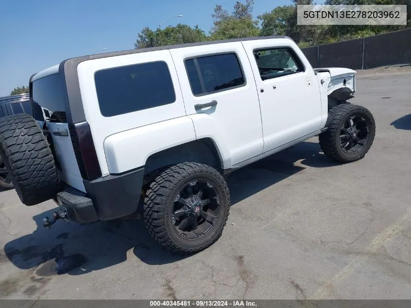 5GTDN13E278203962 2007 Hummer H3