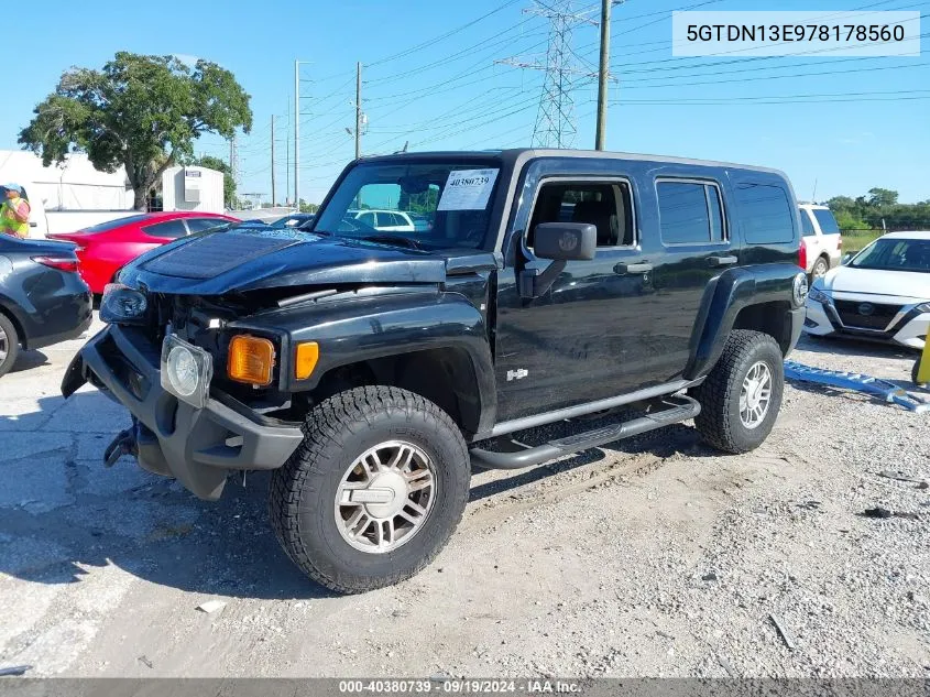 5GTDN13E978178560 2007 Hummer H3 Suv