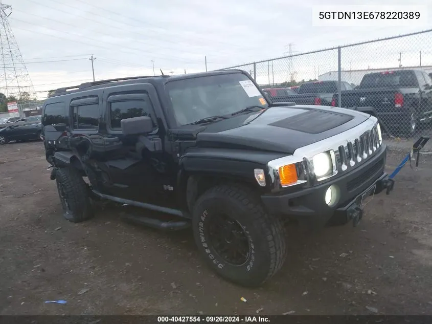 5GTDN13E678220389 2007 Hummer H3 Suv