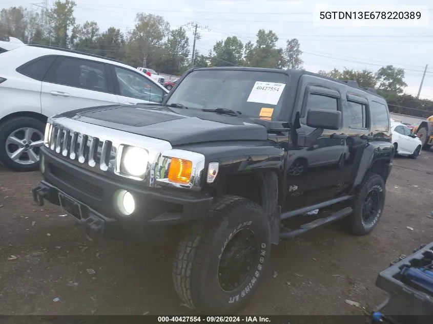 5GTDN13E678220389 2007 Hummer H3 Suv