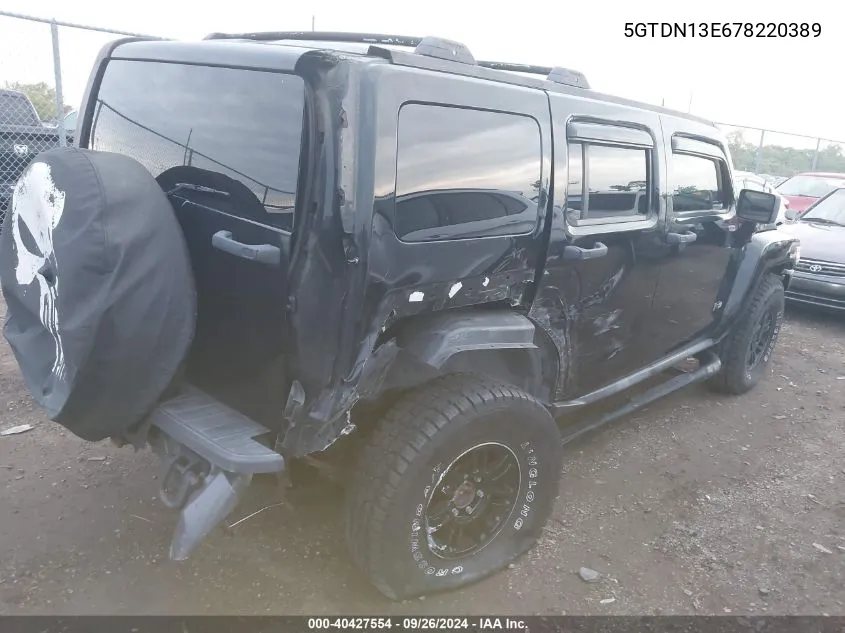 5GTDN13E678220389 2007 Hummer H3 Suv