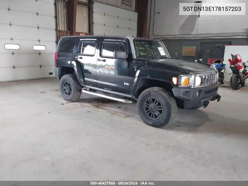 5GTDN13E178157203 2007 Hummer H3 Suv