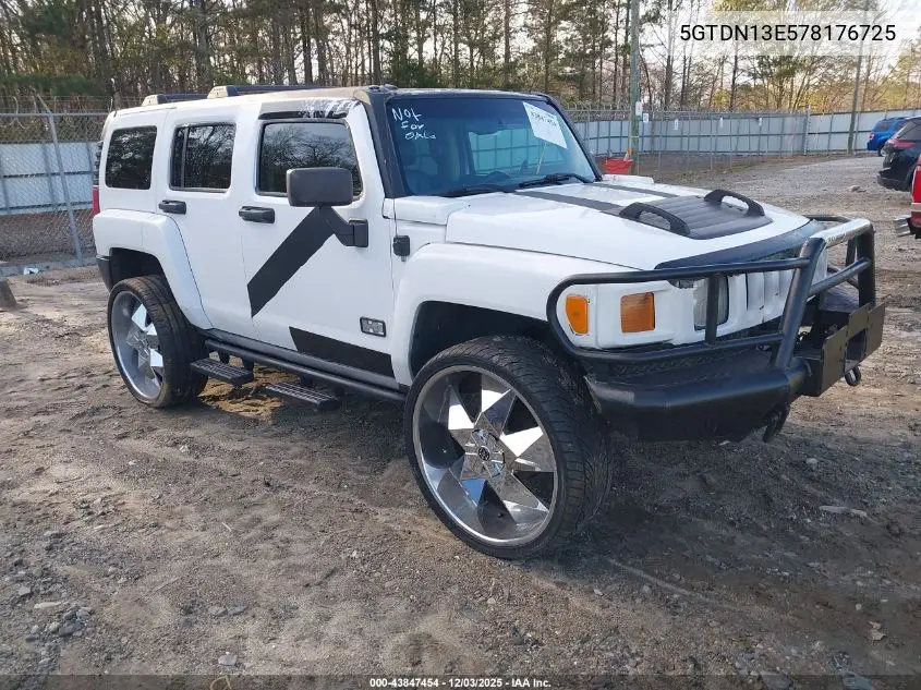 5GTDN13E578176725 2007 Hummer H3 Suv