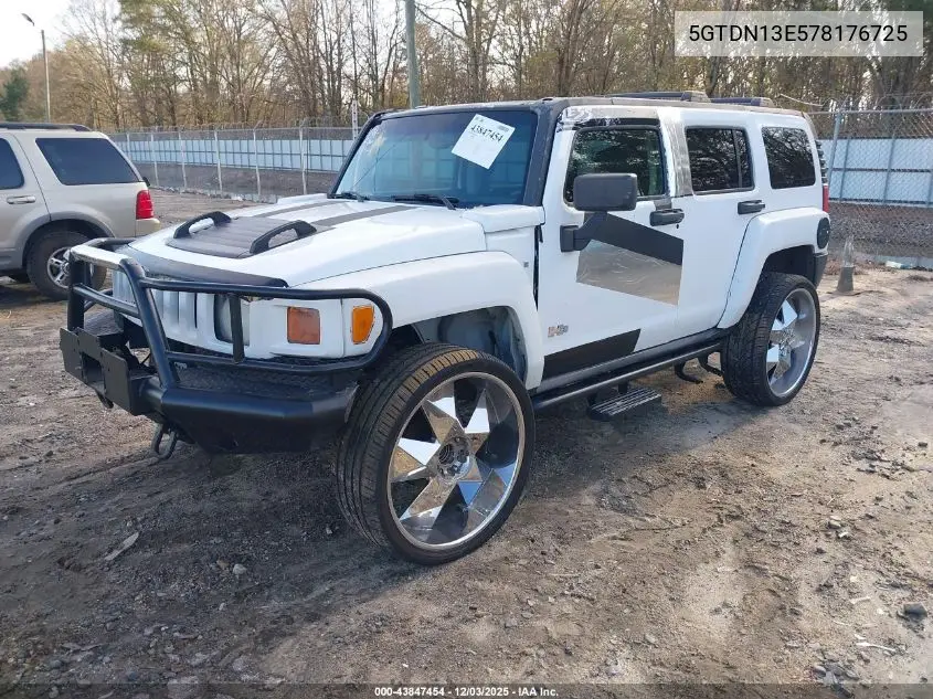 5GTDN13E578176725 2007 Hummer H3 Suv