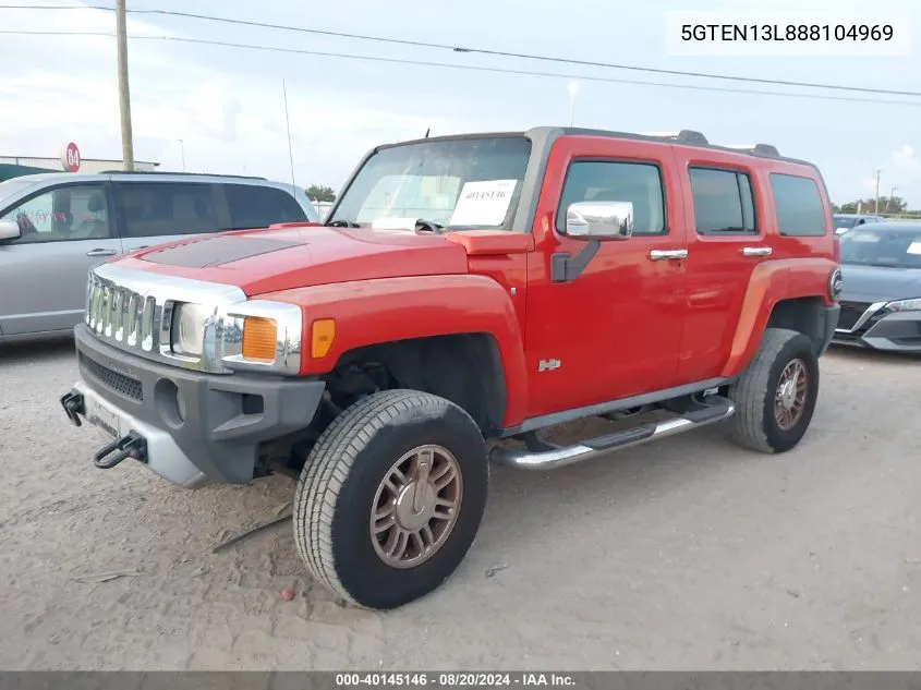 5GTEN13L888104969 2008 Hummer H3 Suv Alpha