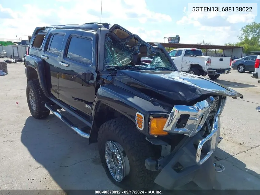 5GTEN13L688138022 2008 Hummer H3 Suv Alpha