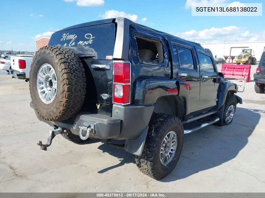 5GTEN13L688138022 2008 Hummer H3 Suv Alpha