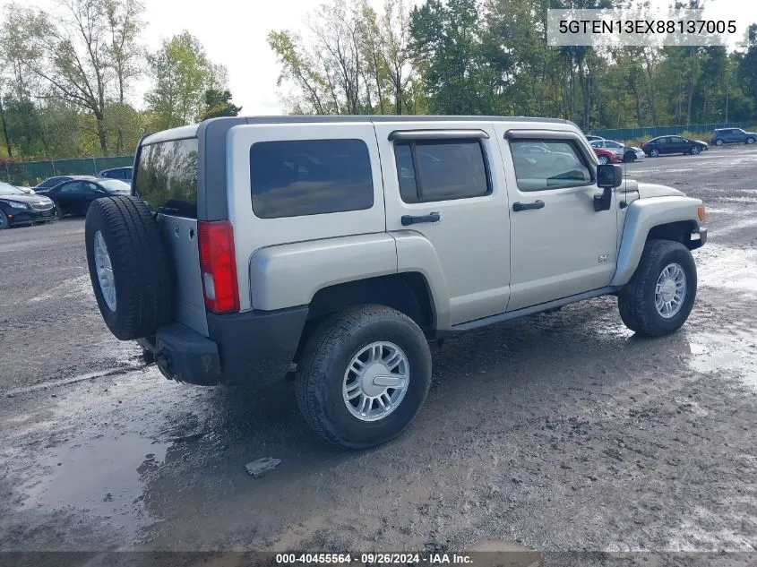 5GTEN13EX88137005 2008 Hummer H3 Suv