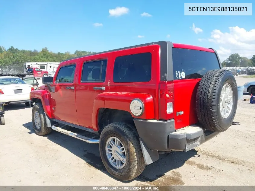 5GTEN13E988135021 2008 Hummer H3 Suv