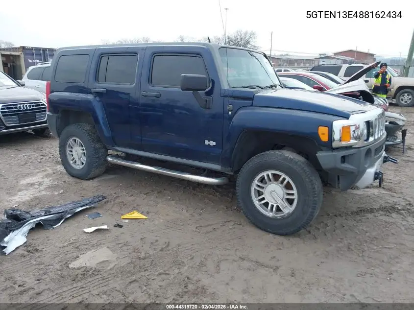5GTEN13E488162434 2008 Hummer H3 Suv