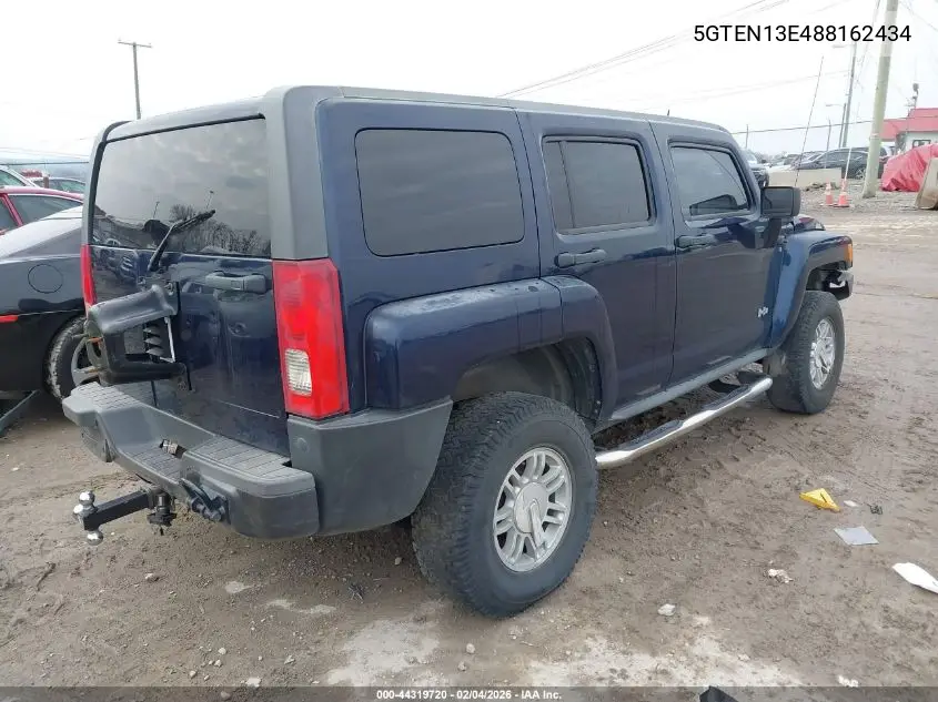 5GTEN13E488162434 2008 Hummer H3 Suv