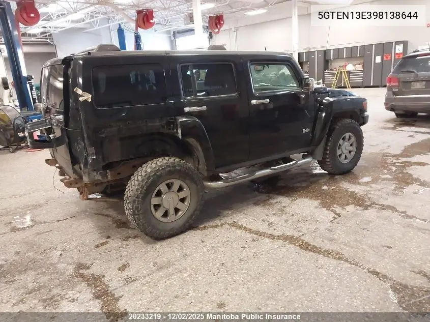 5GTEN13E398138644 2009 Hummer H3
