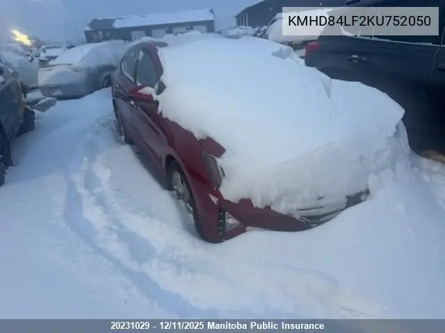 KMHD84LF2KU752050 2019 Hyundai Elantra Preferred Preferred