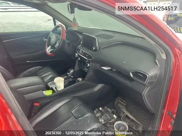 5NMS5CAA1LH254517 2020 Hyundai Santa Fe Ultimate 2.0T