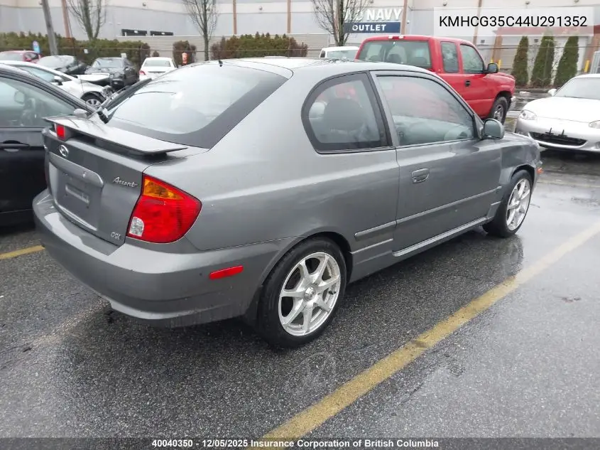 KMHCG35C44U291352 2004 Hyundai Accent Gl