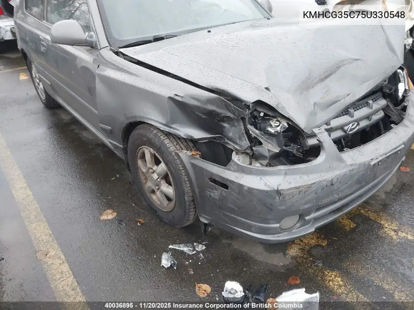 KMHCG35C75U330548 2005 Hyundai Accent Gs