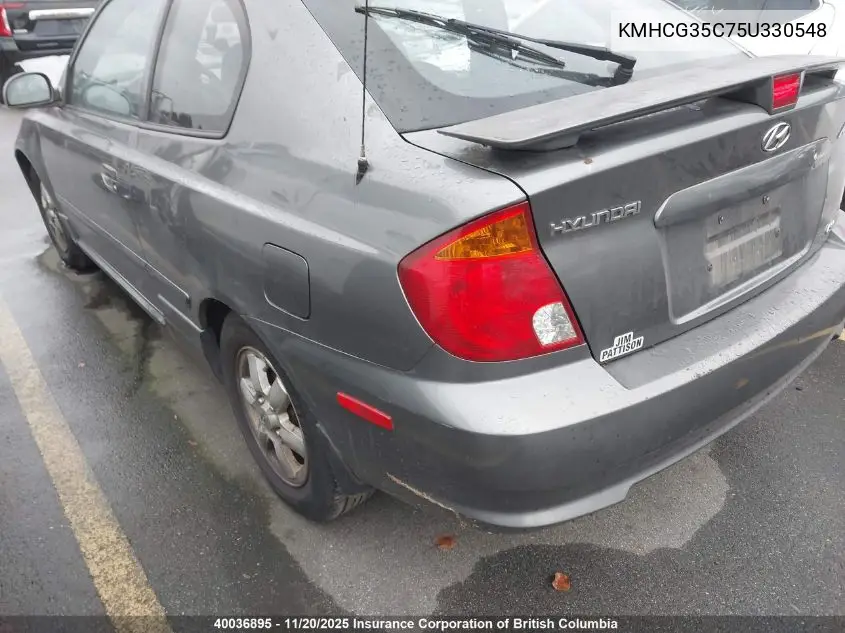 KMHCG35C75U330548 2005 Hyundai Accent Gs