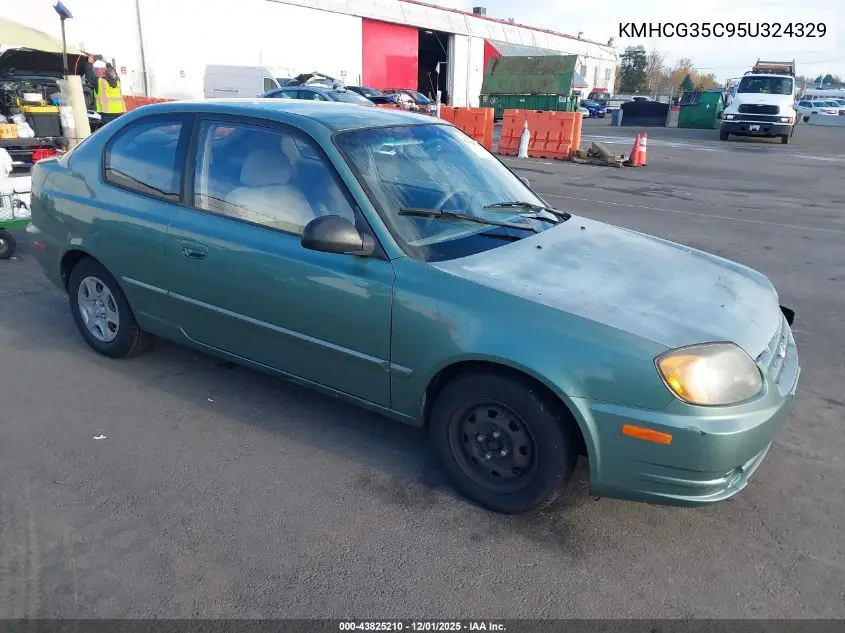 KMHCG35C95U324329 2005 Hyundai Accent Gls/Gt