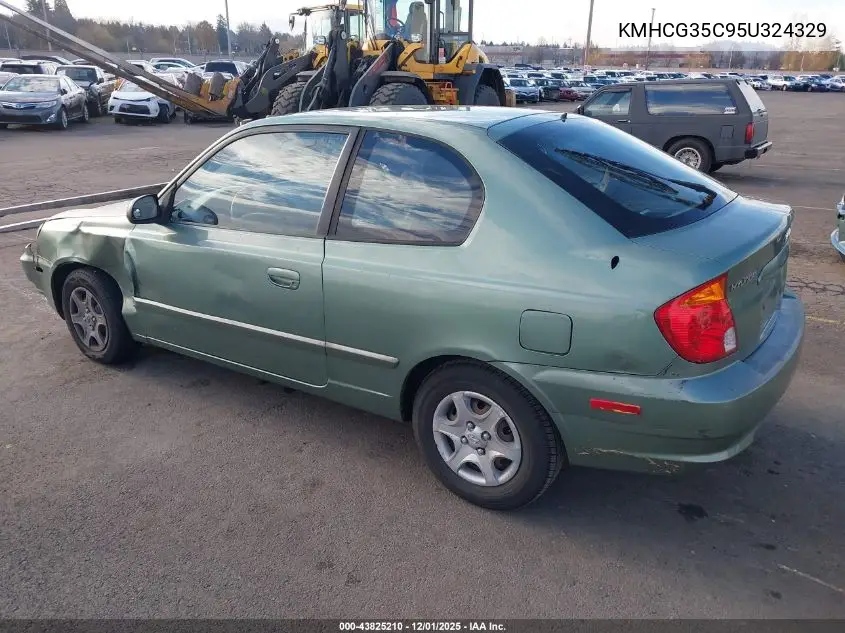KMHCG35C95U324329 2005 Hyundai Accent Gls/Gt