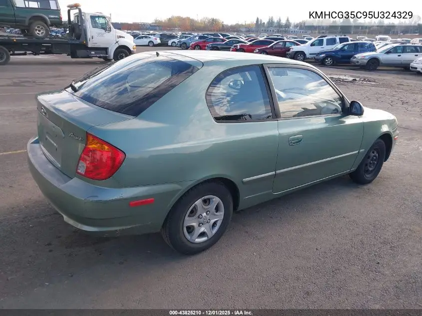 KMHCG35C95U324329 2005 Hyundai Accent Gls/Gt