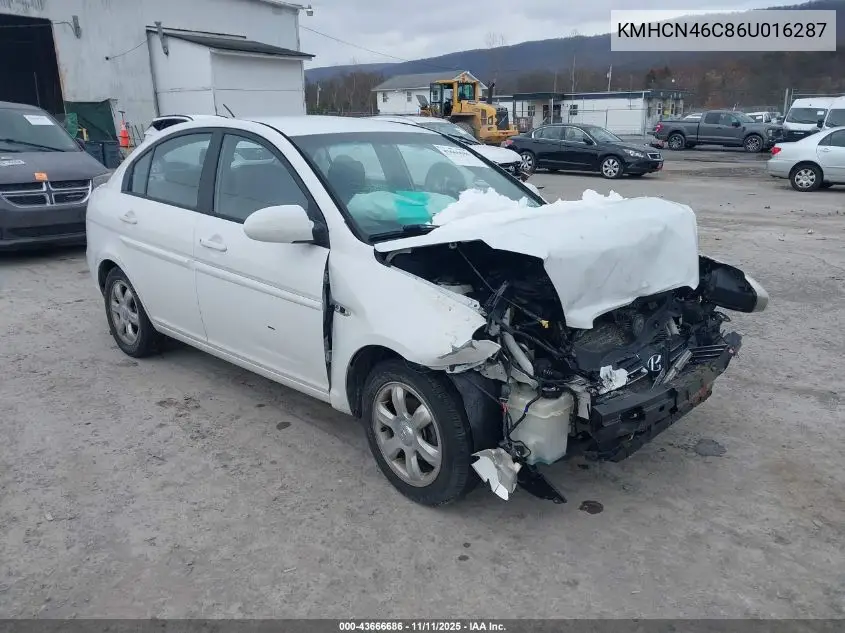 KMHCN46C86U016287 2006 Hyundai Accent Gls