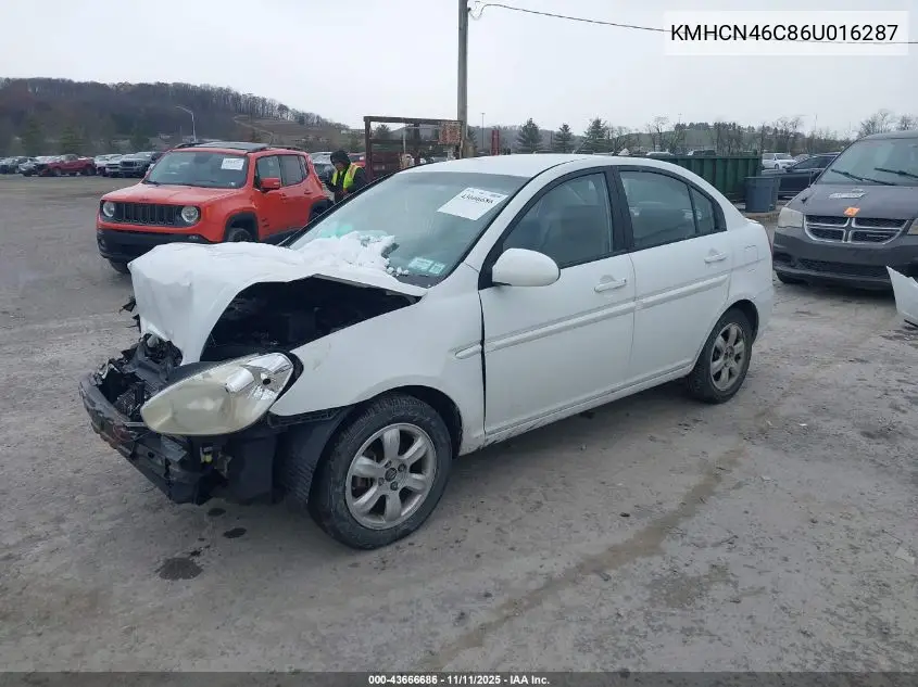 KMHCN46C86U016287 2006 Hyundai Accent Gls