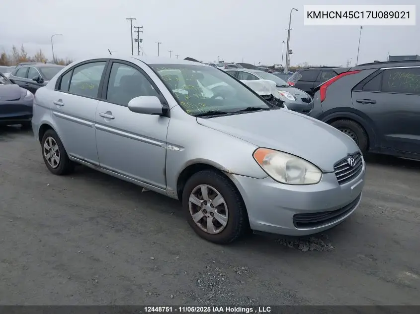 KMHCN45C17U089021 2007 Hyundai Accent Gls