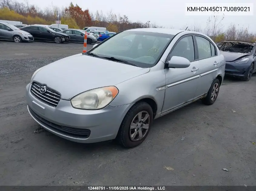 KMHCN45C17U089021 2007 Hyundai Accent Gls