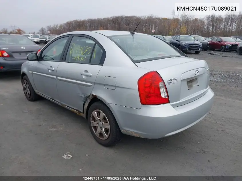 KMHCN45C17U089021 2007 Hyundai Accent Gls