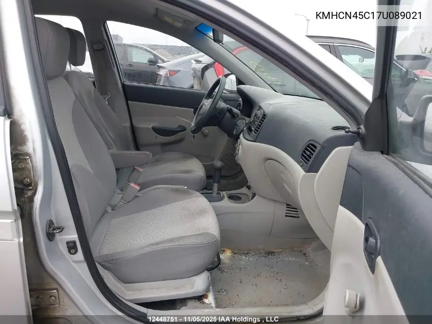 KMHCN45C17U089021 2007 Hyundai Accent Gls
