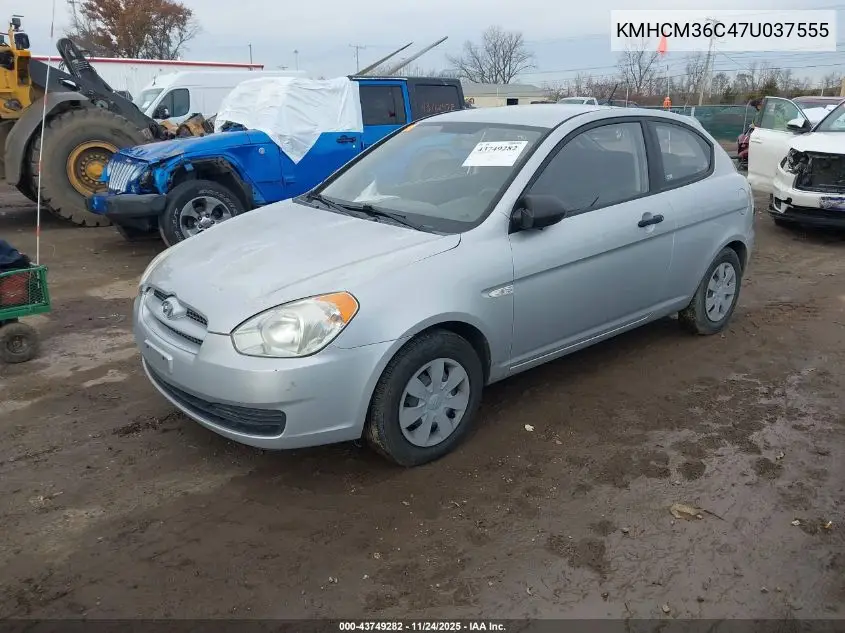 KMHCM36C47U037555 2007 Hyundai Accent Gs