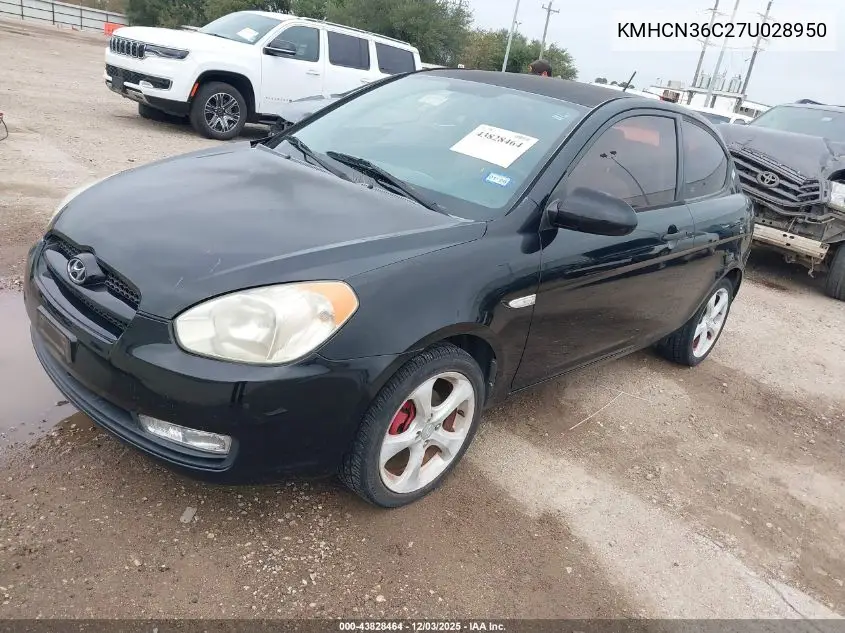 KMHCN36C27U028950 2007 Hyundai Accent Se