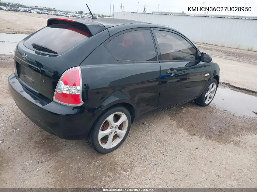 KMHCN36C27U028950 2007 Hyundai Accent Se