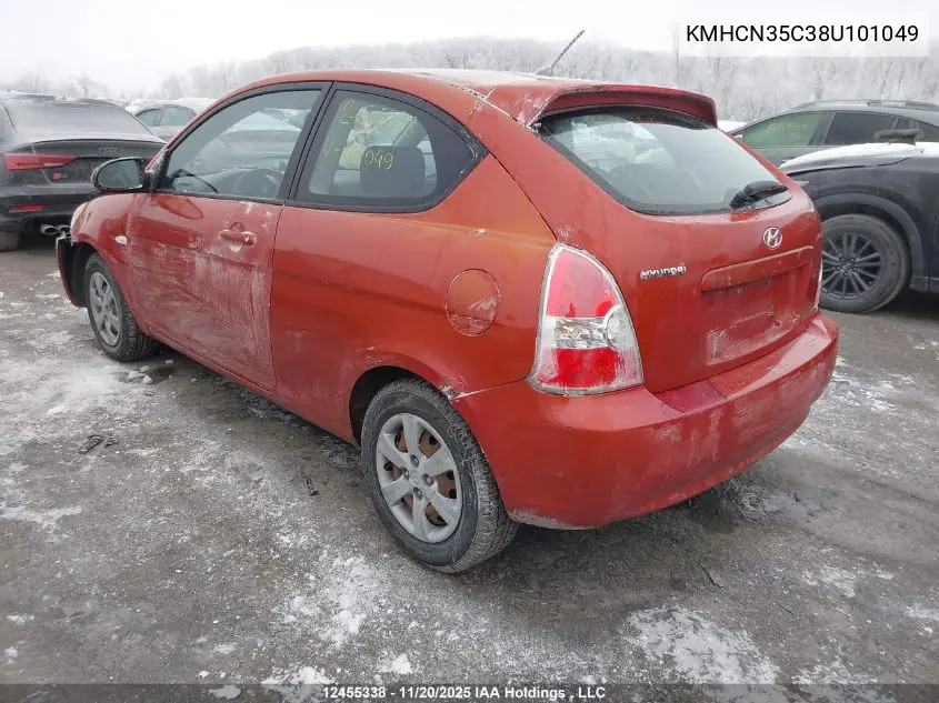 KMHCN35C38U101049 2008 Hyundai Accent Gl/Gl Sport/L