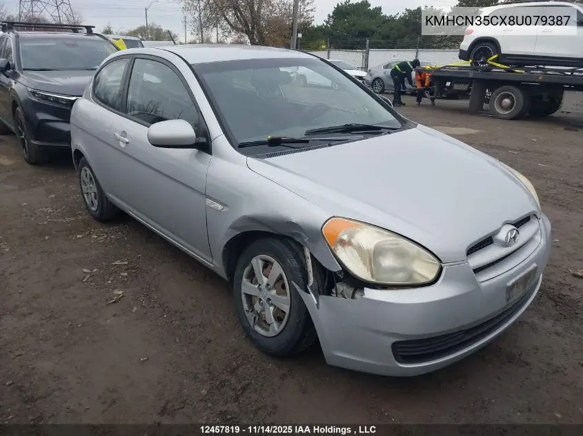 KMHCN35CX8U079387 2008 Hyundai Accent Gs