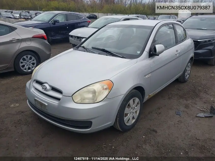KMHCN35CX8U079387 2008 Hyundai Accent Gs
