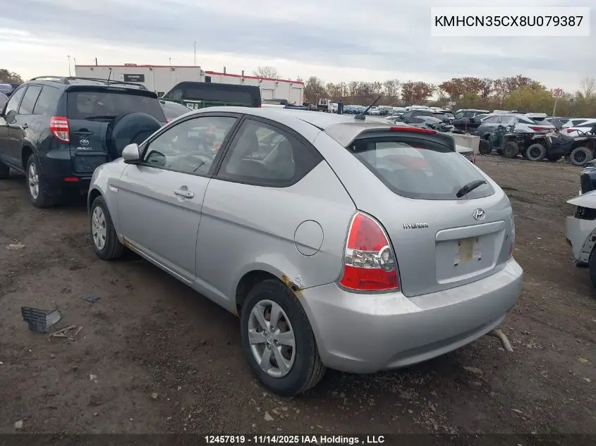 KMHCN35CX8U079387 2008 Hyundai Accent Gs