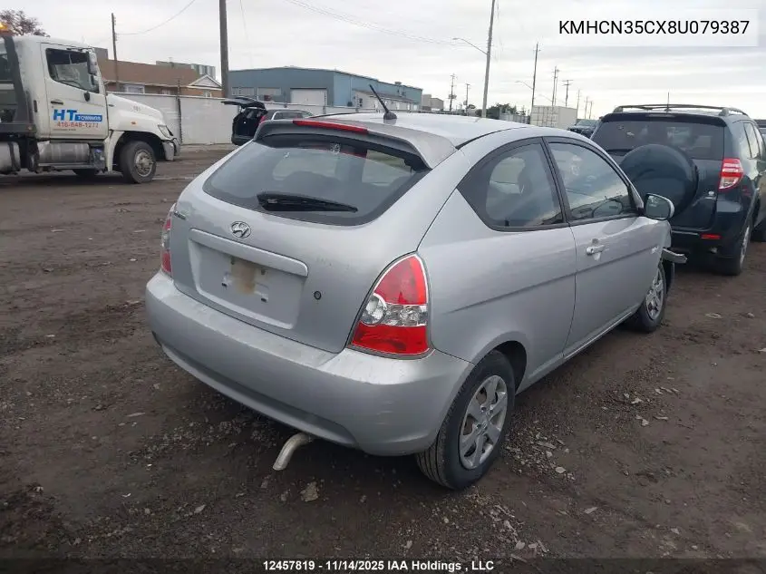 KMHCN35CX8U079387 2008 Hyundai Accent Gs