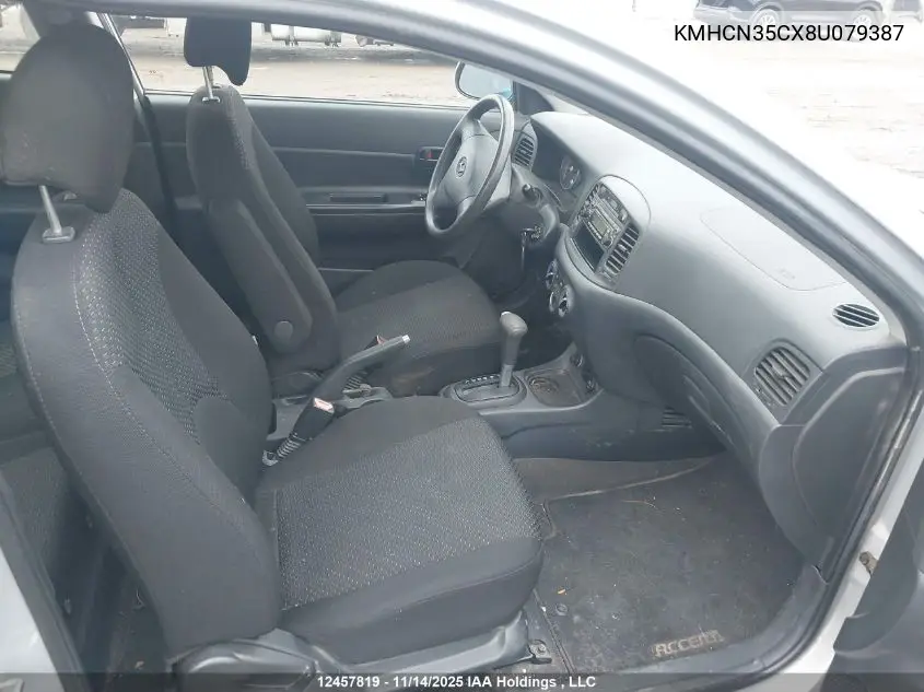 KMHCN35CX8U079387 2008 Hyundai Accent Gs