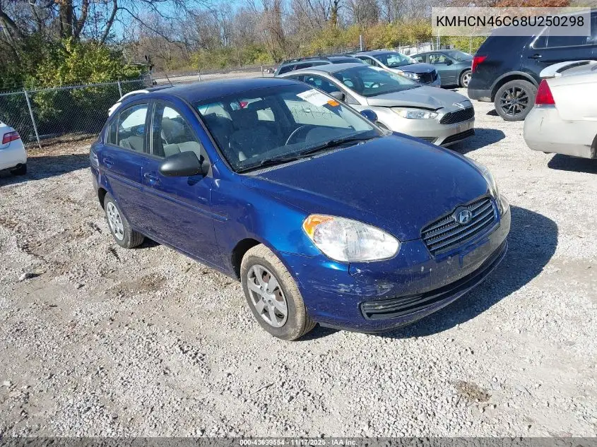 KMHCN46C68U250298 2008 Hyundai Accent Gls