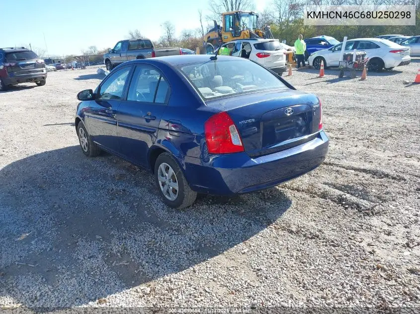 KMHCN46C68U250298 2008 Hyundai Accent Gls