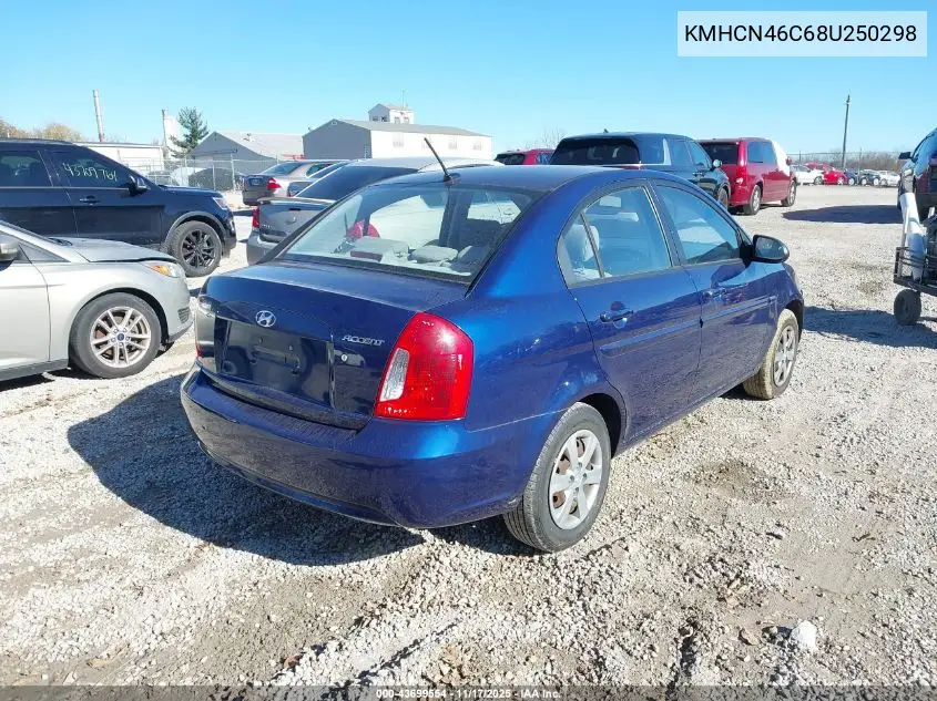 KMHCN46C68U250298 2008 Hyundai Accent Gls