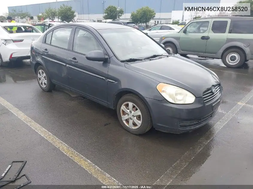 KMHCN46CX8U258520 2008 Hyundai Accent Gls