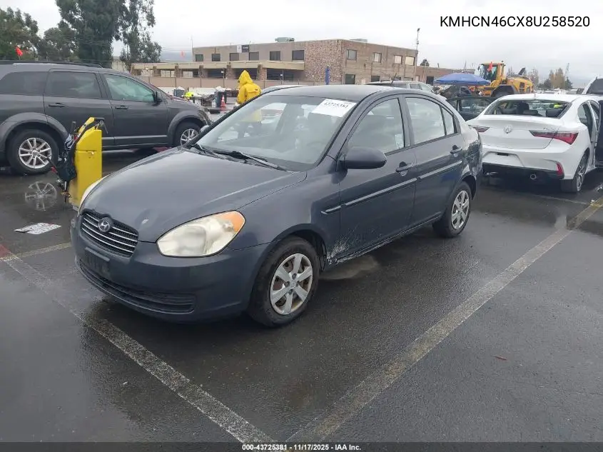KMHCN46CX8U258520 2008 Hyundai Accent Gls