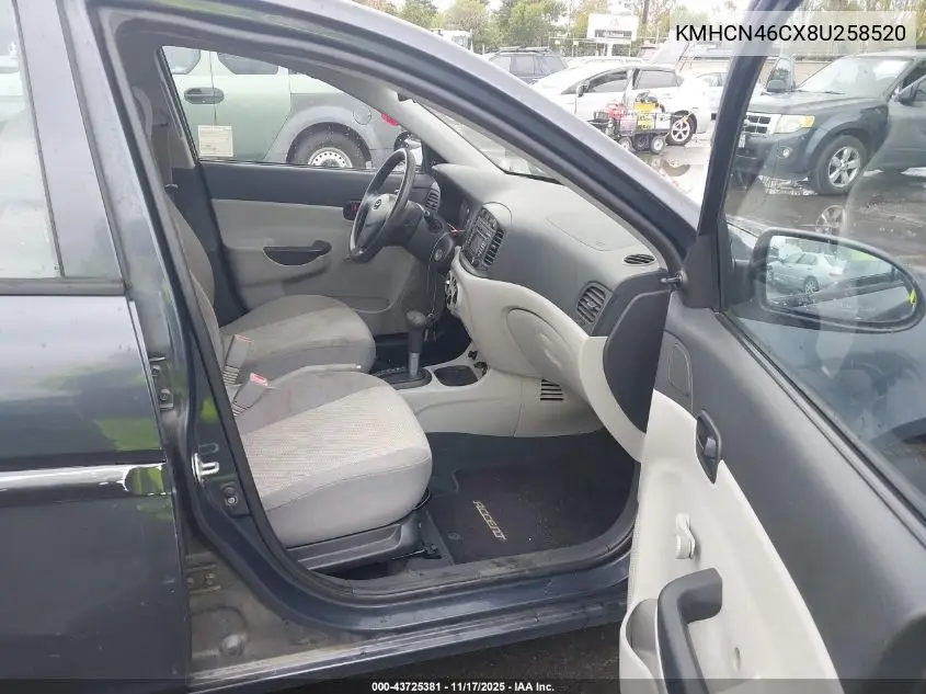 KMHCN46CX8U258520 2008 Hyundai Accent Gls