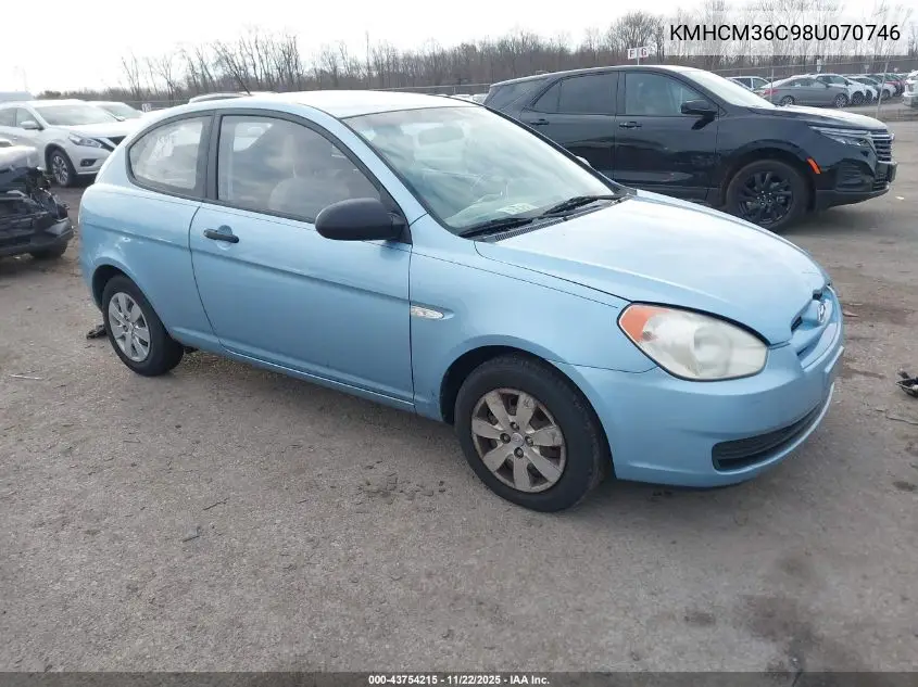 KMHCM36C98U070746 2008 Hyundai Accent Gs