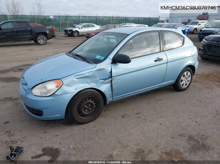 KMHCM36C98U070746 2008 Hyundai Accent Gs