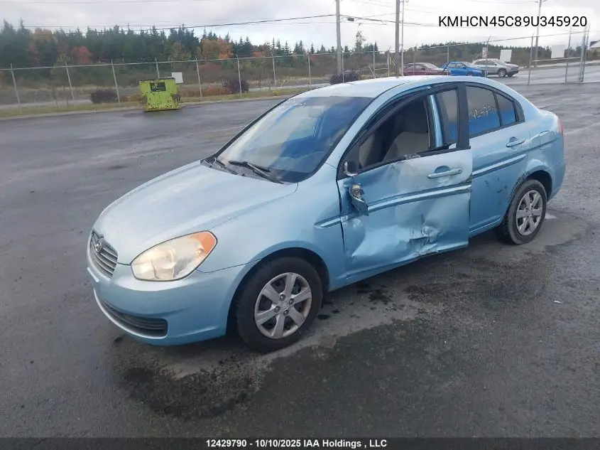 KMHCN45C89U345920 2009 Hyundai Accent Gls